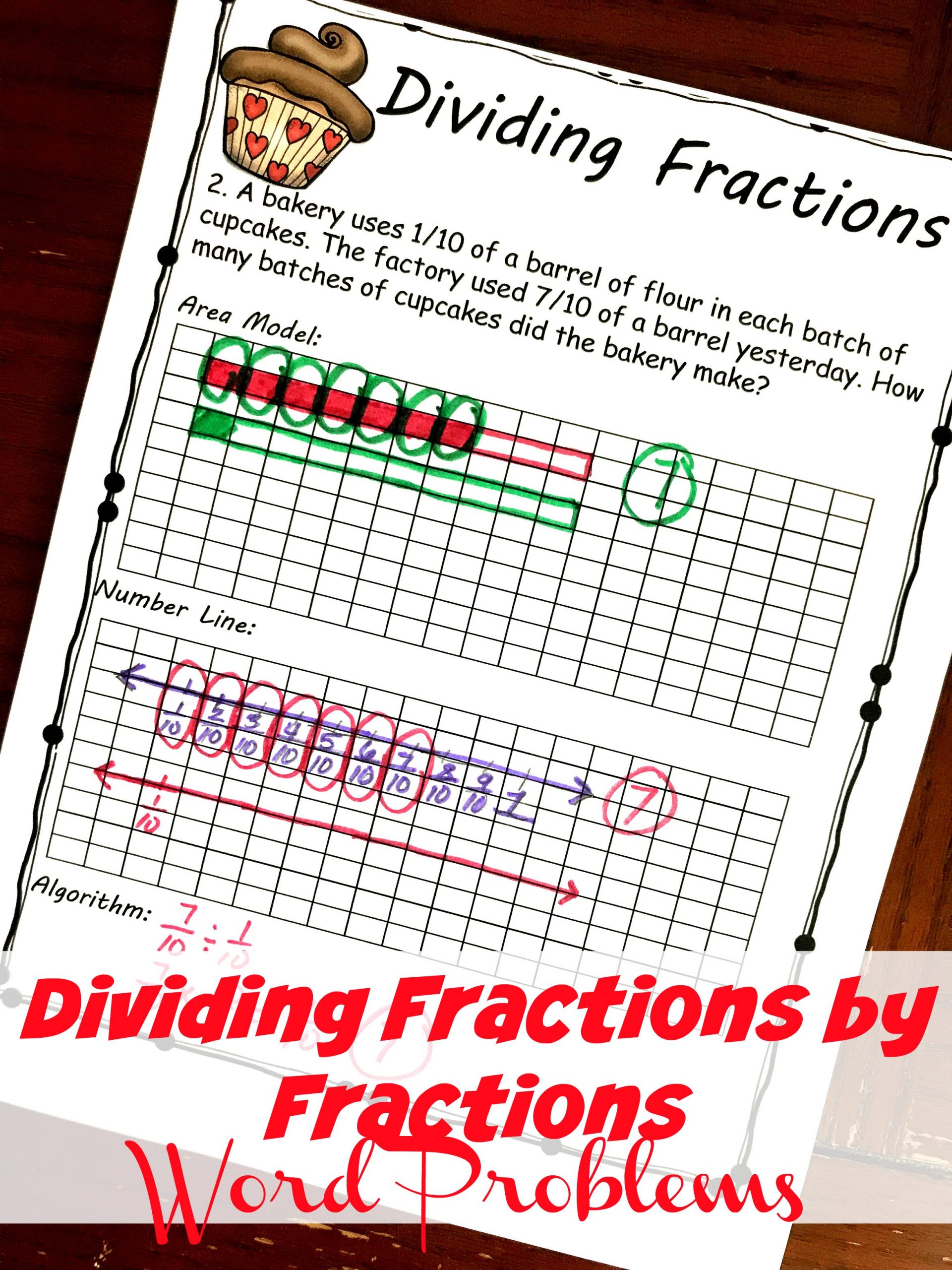 Dividing Fractions Using Models Worksheet Free Yummy Word Problems for Dividing Fractions by Fractions