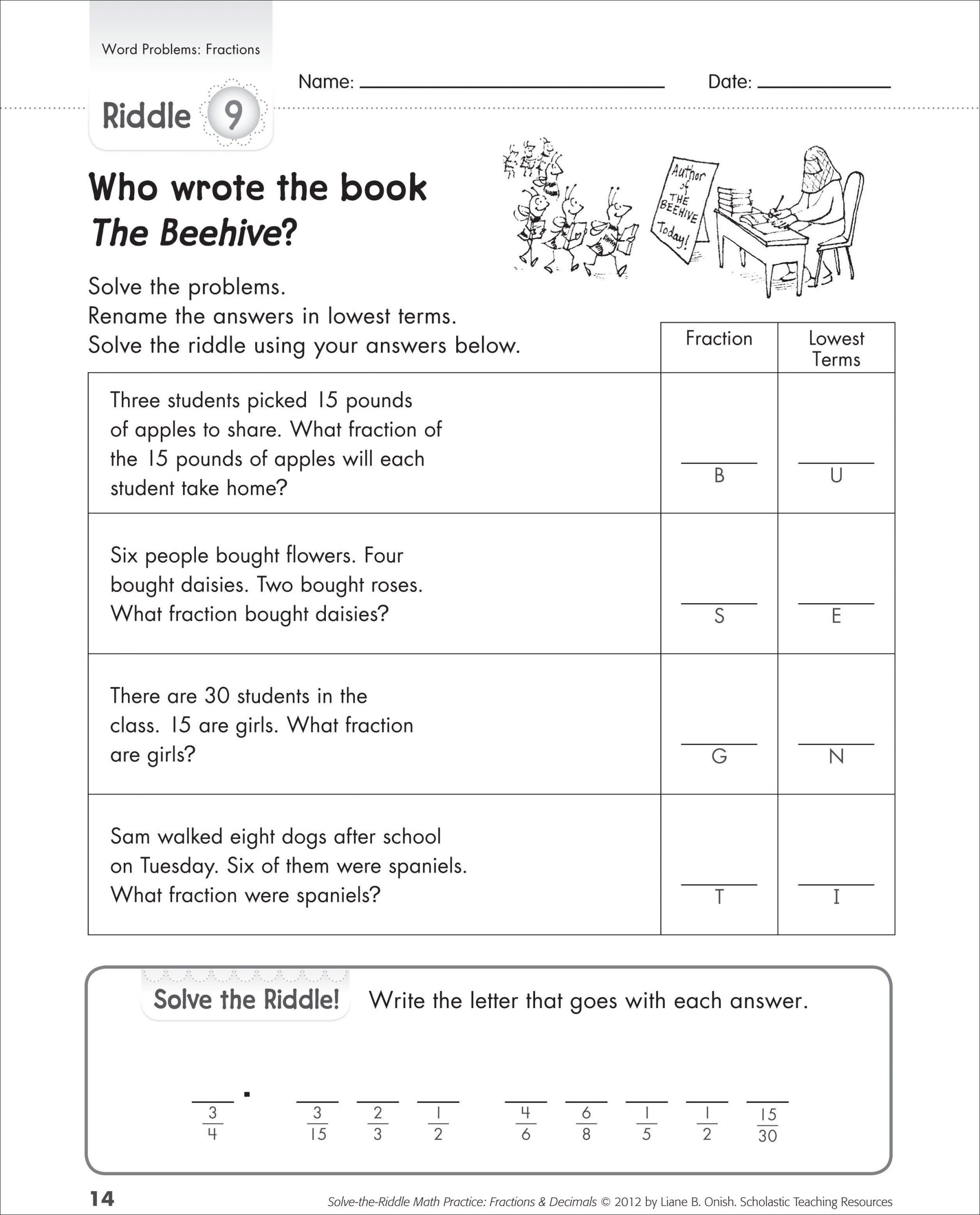 Dividing Fractions Word Problems Worksheet Help Your Kids Learn Fractions with these Word Problems