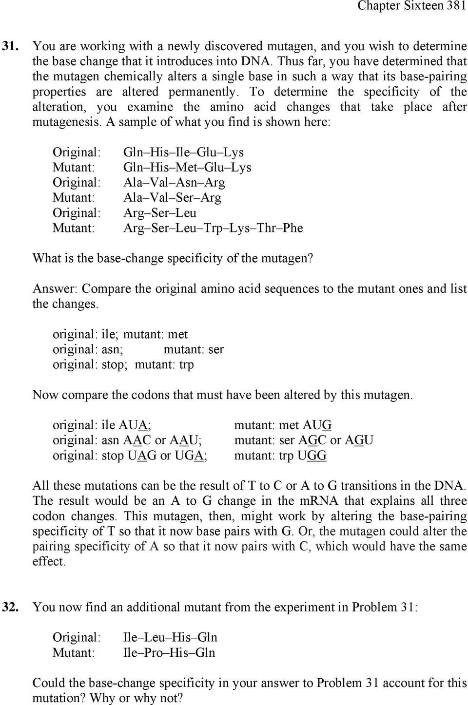 Dna Mutations Practice Worksheet Answer Mutation Repair and Re Bination Pdf Free Download