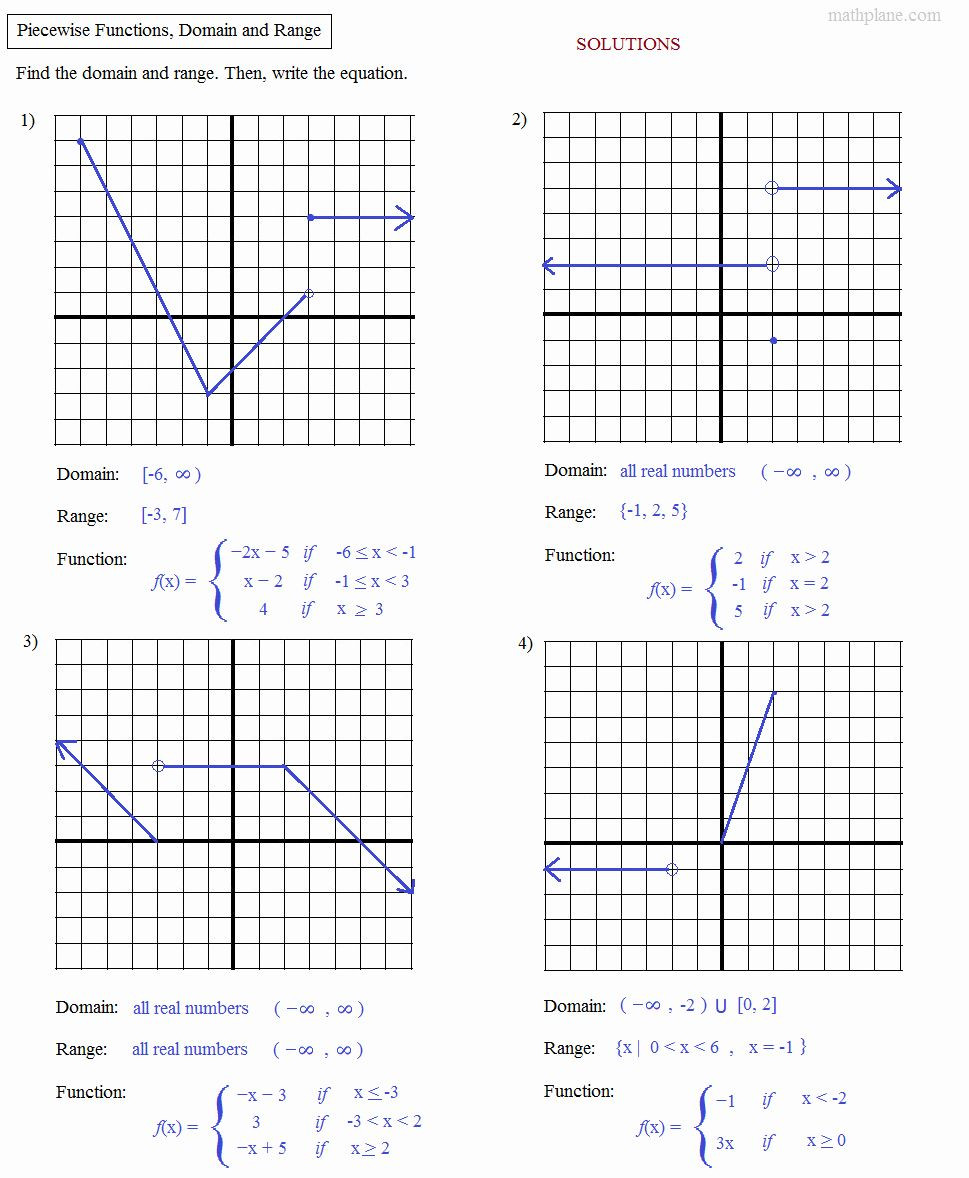 Domain and Range Practice Worksheet 30 Domain and Range Graph Worksheet with Answers In 2020