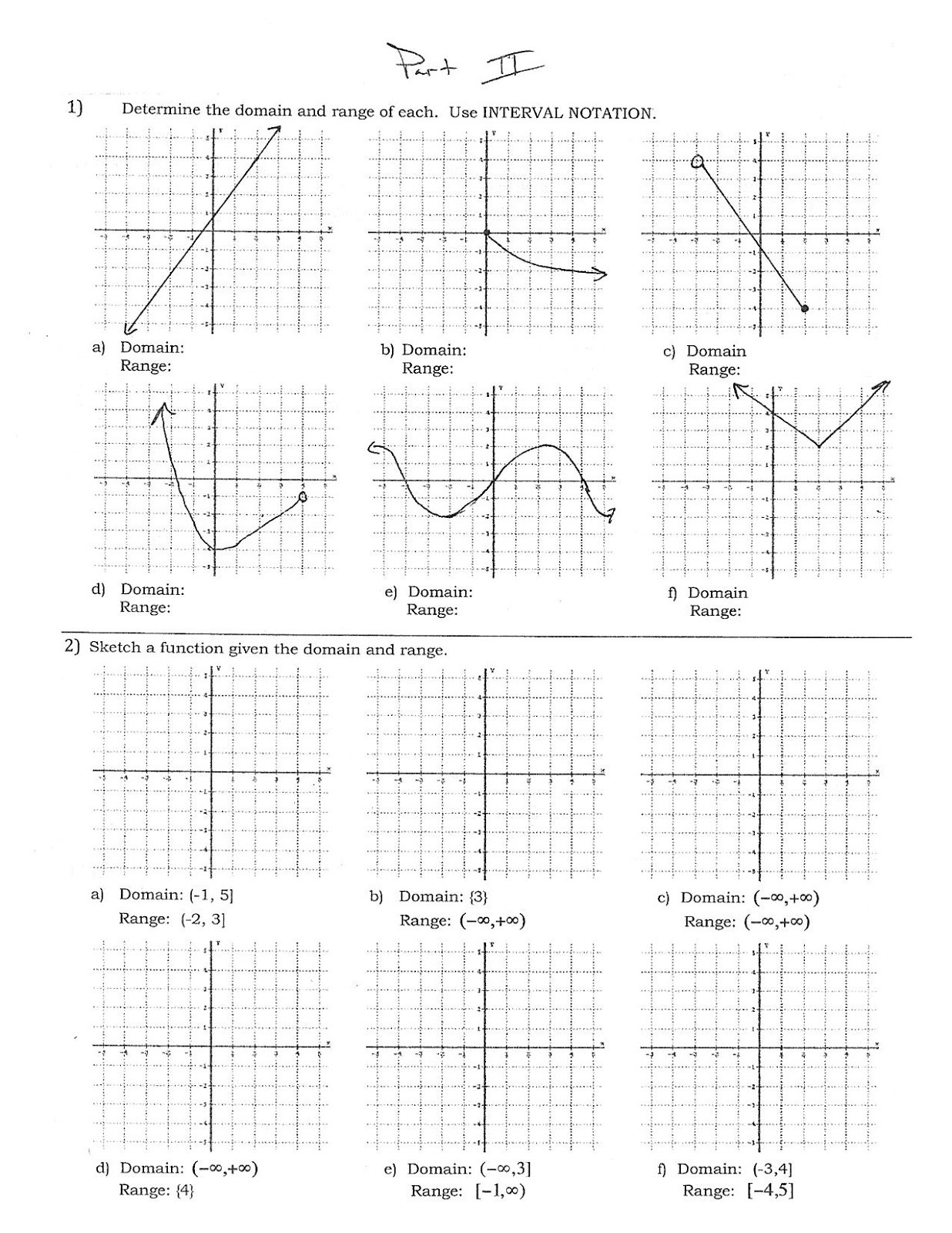 Domain and Range Practice Worksheet 34 Domain and Range Graphs Worksheet Worksheet Resource Plans