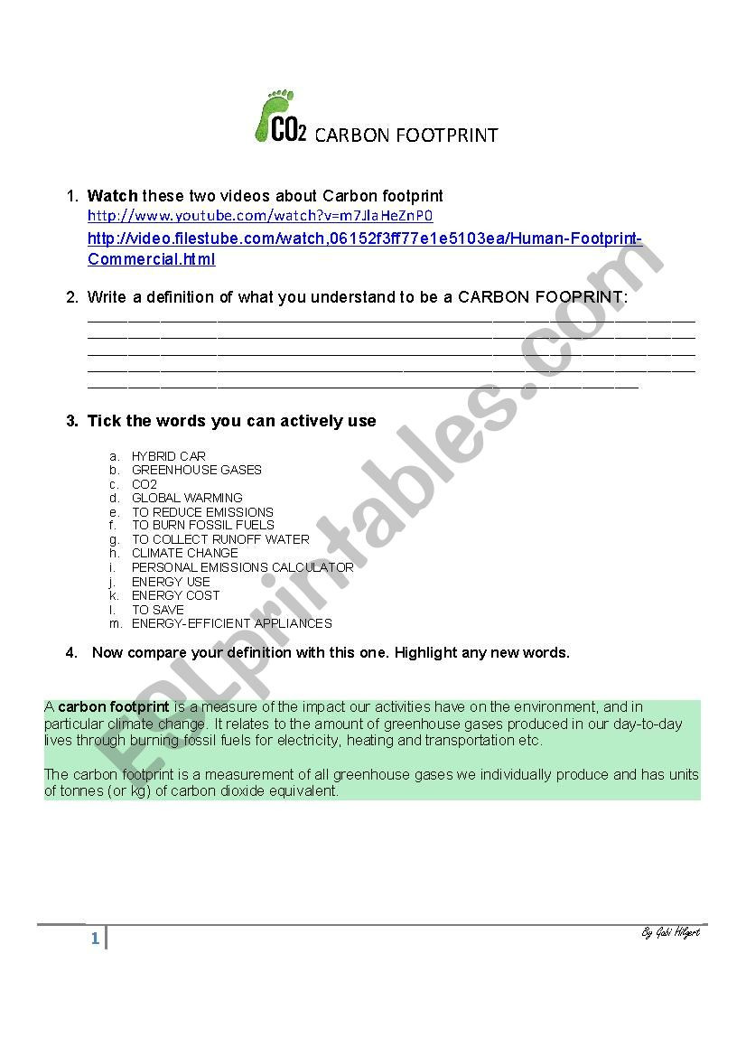 Ecological Footprint Calculator Worksheet Calculating Your Carbon Footprint Worksheet Nidecmege