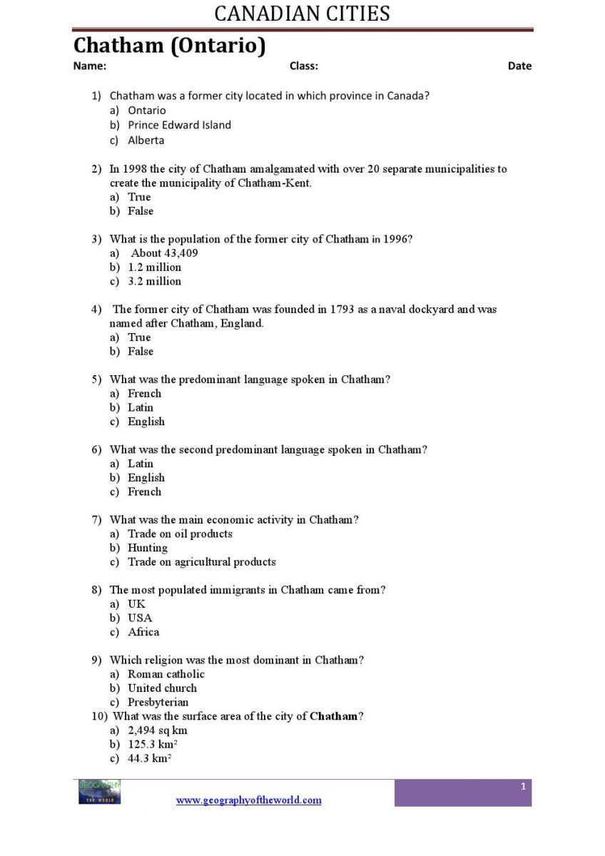 Economic Systems Worksheet Pdf Chathan City Of Ontario Student Worksheet