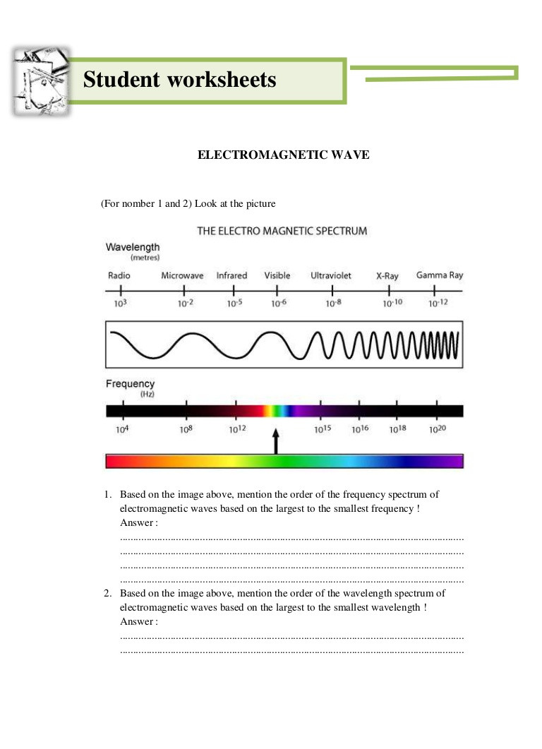 Electromagnetic Spectrum Worksheet Answers Yoga Wahyu S Worksheet