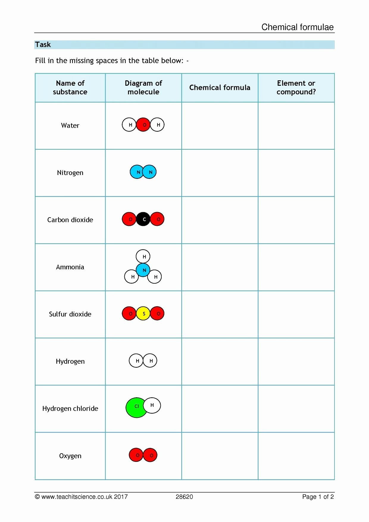 Element Compound Mixture Worksheet Pin On Worksheets