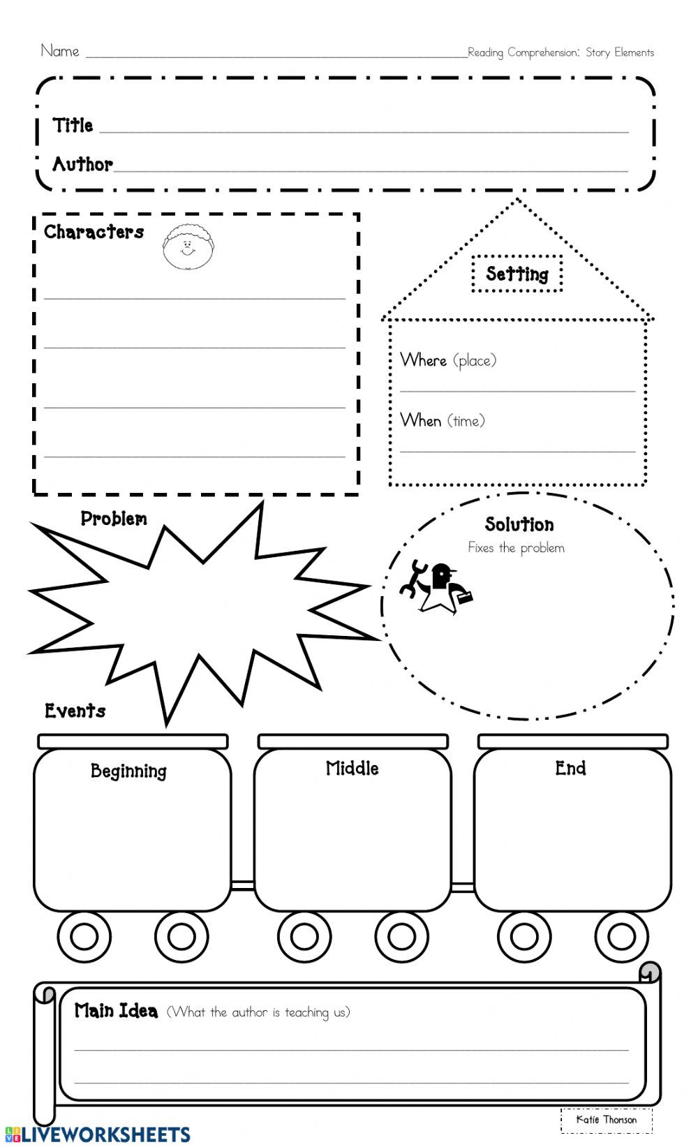 Elements Of A Story Worksheet Worksheet For Education
