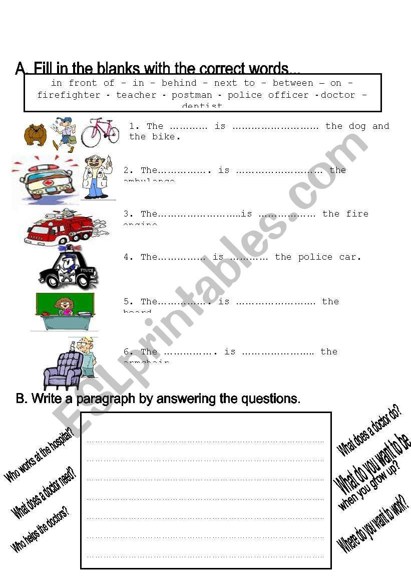 English Worksheet for Grade 2 Jobs Worksheet Grade 2 Esl Worksheet by toygun