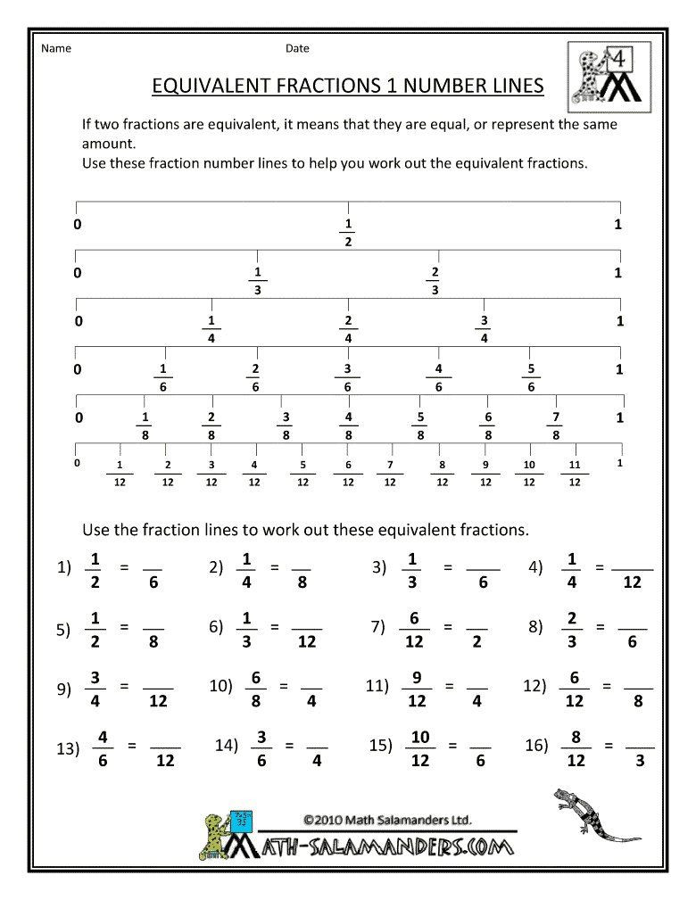 Equivalent Fractions Worksheet Pdf Equivalent Fractions Proportions Worksheet