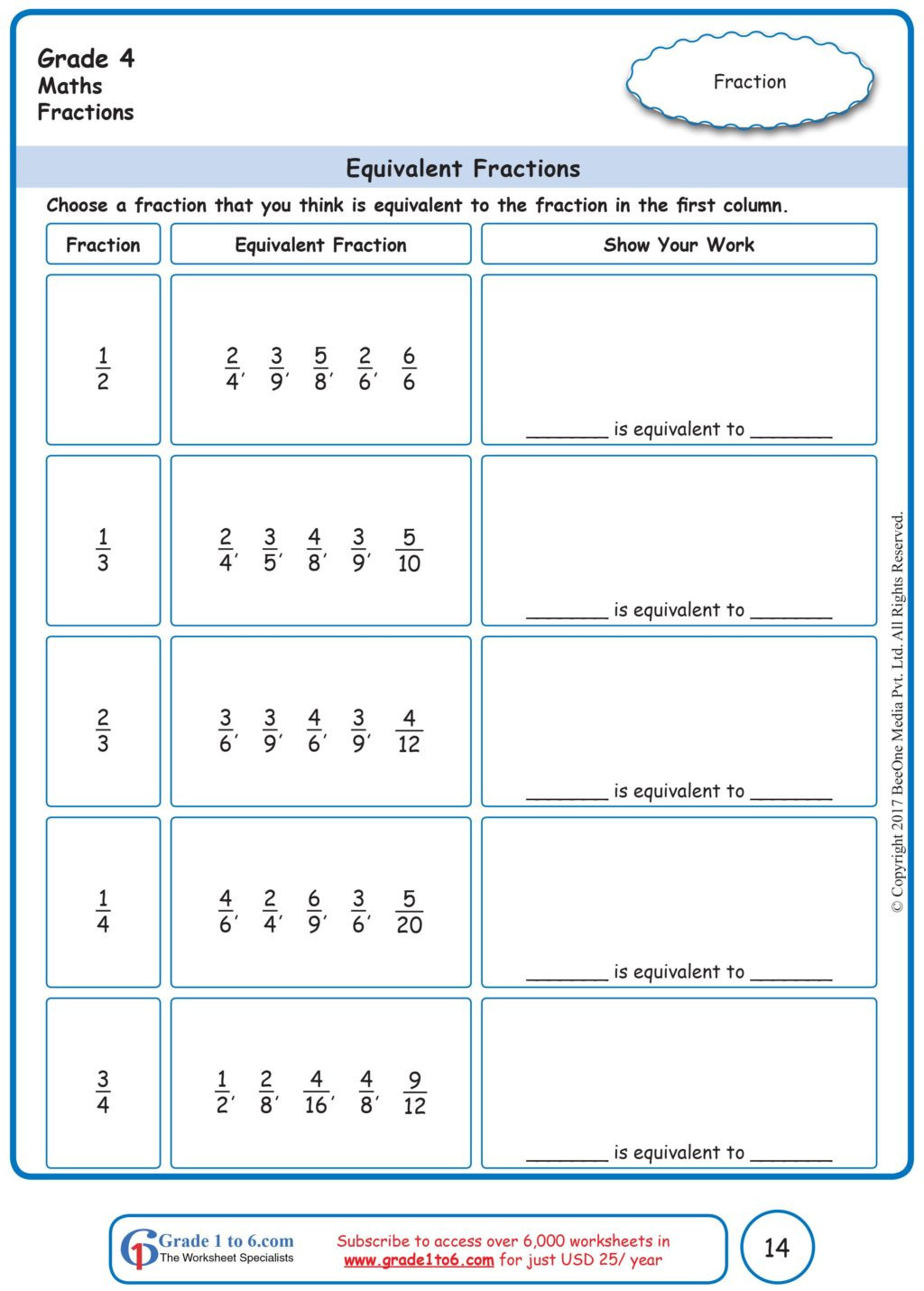 Equivalent Fractions Worksheet Pdf Worksheet these are the Best Math Worksheets for Grade