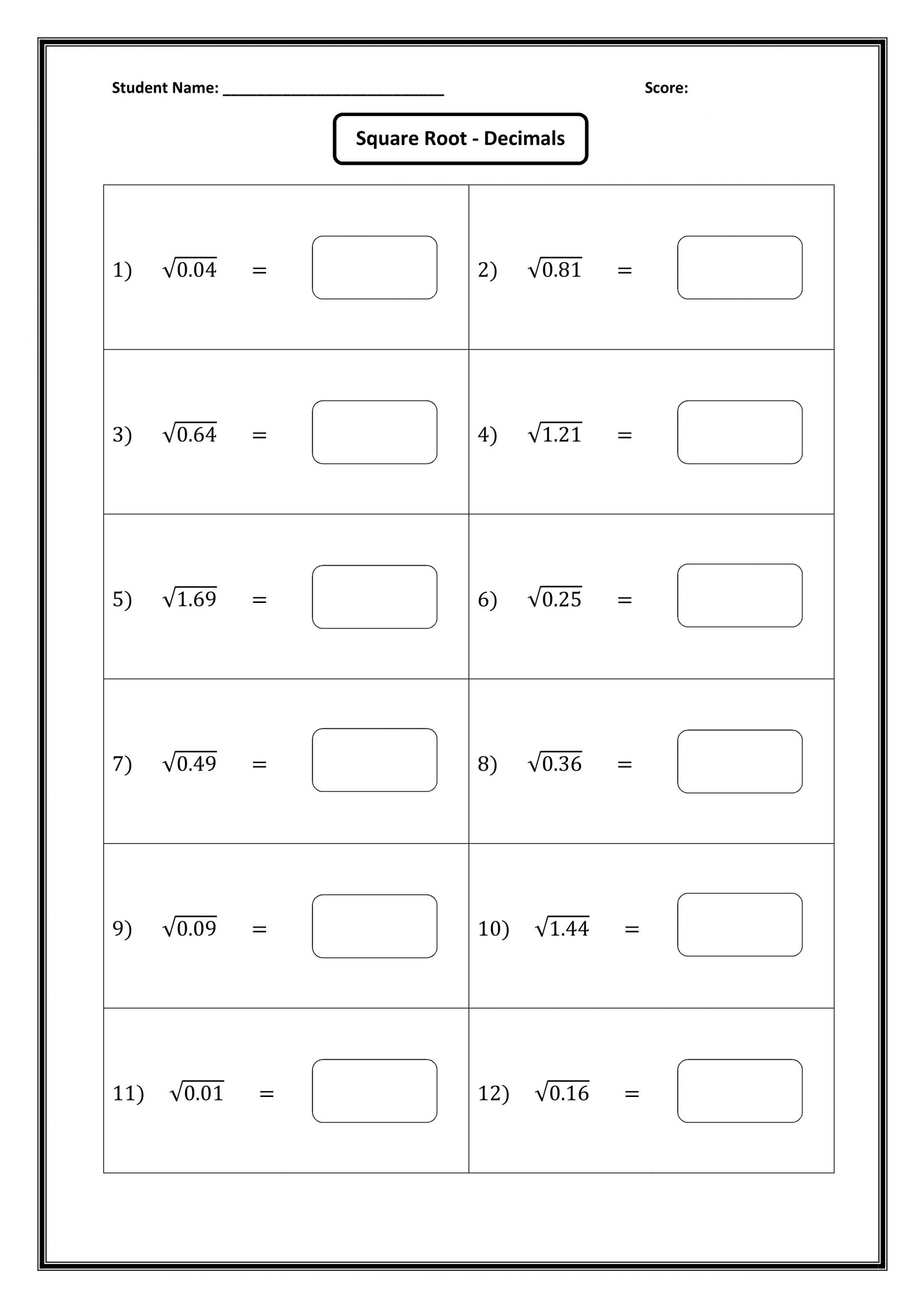 Estimating Square Root Worksheet Worksheets Squares and Square Roots the Best and Most