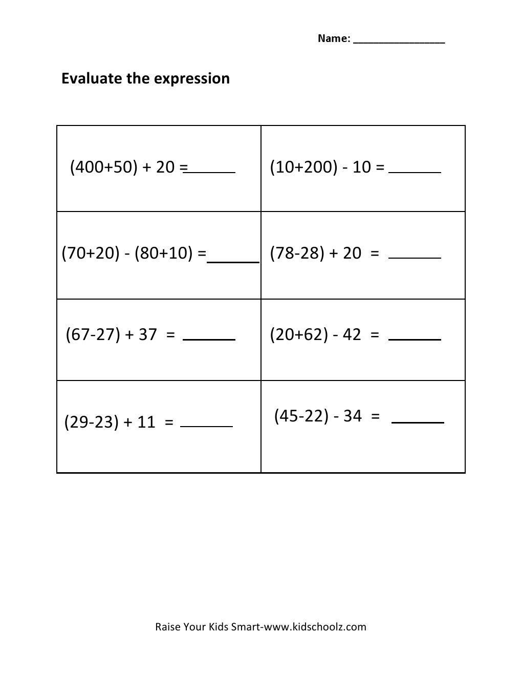 Evaluate the Expression Worksheet Evaluating Expressions Worksheet Pdf A Worksheet is Really