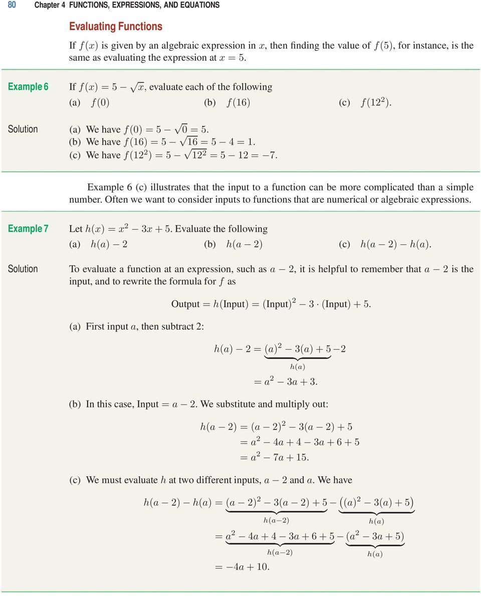 Evaluating Functions Worksheet Algebra 1 Functions Expressions and Equations Pdf Free Download