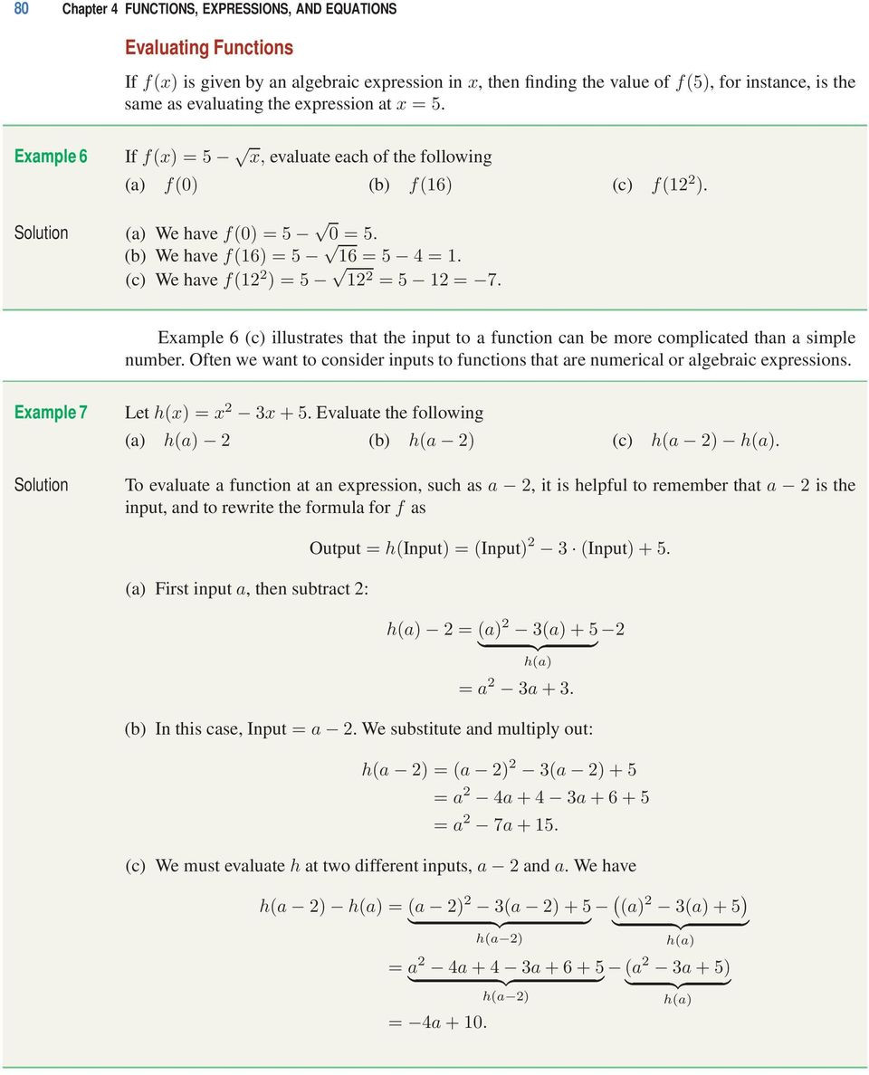 Evaluating Functions Worksheet Algebra 1