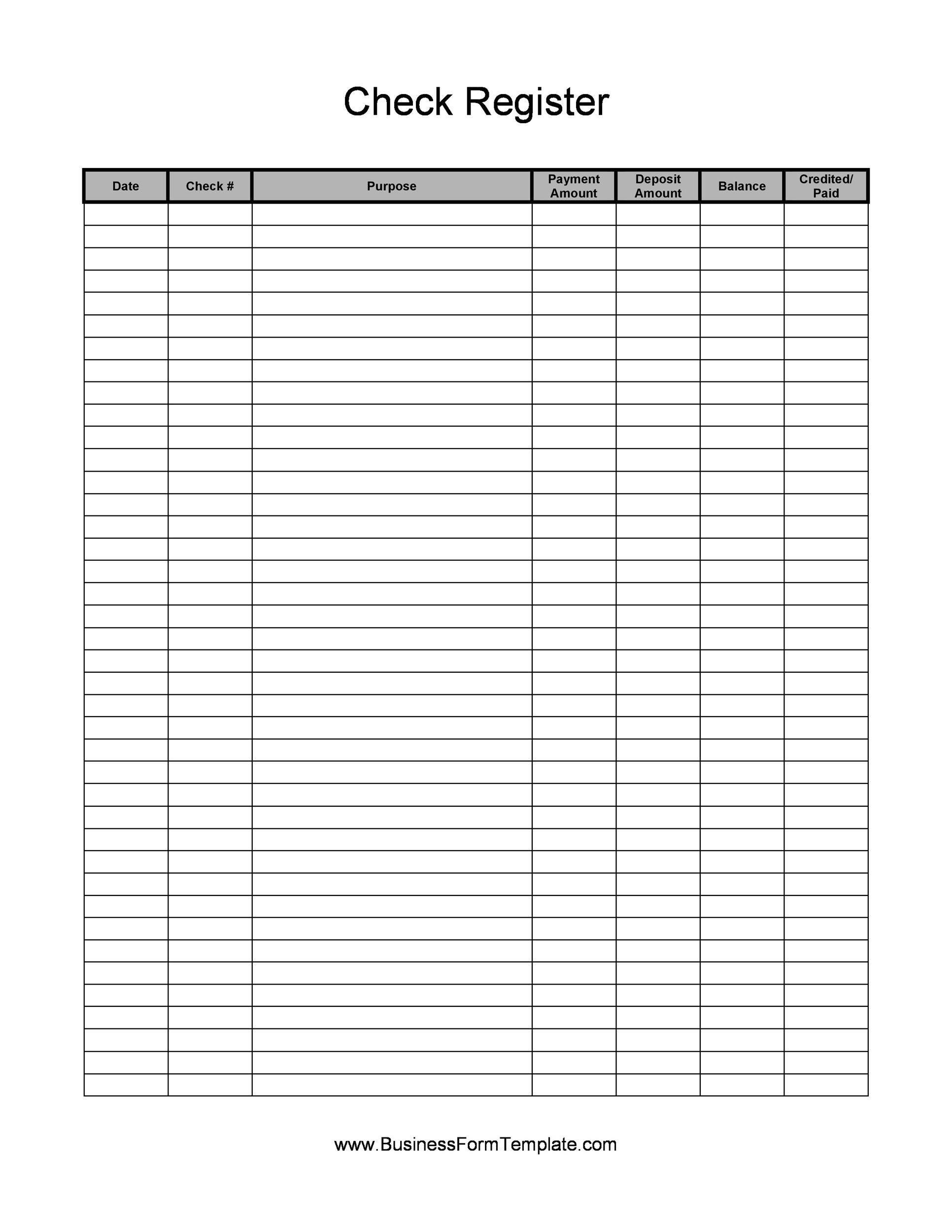Excel Checkbook Register Budget Worksheet 39 Checkbook Register Templates [ Free Printable]