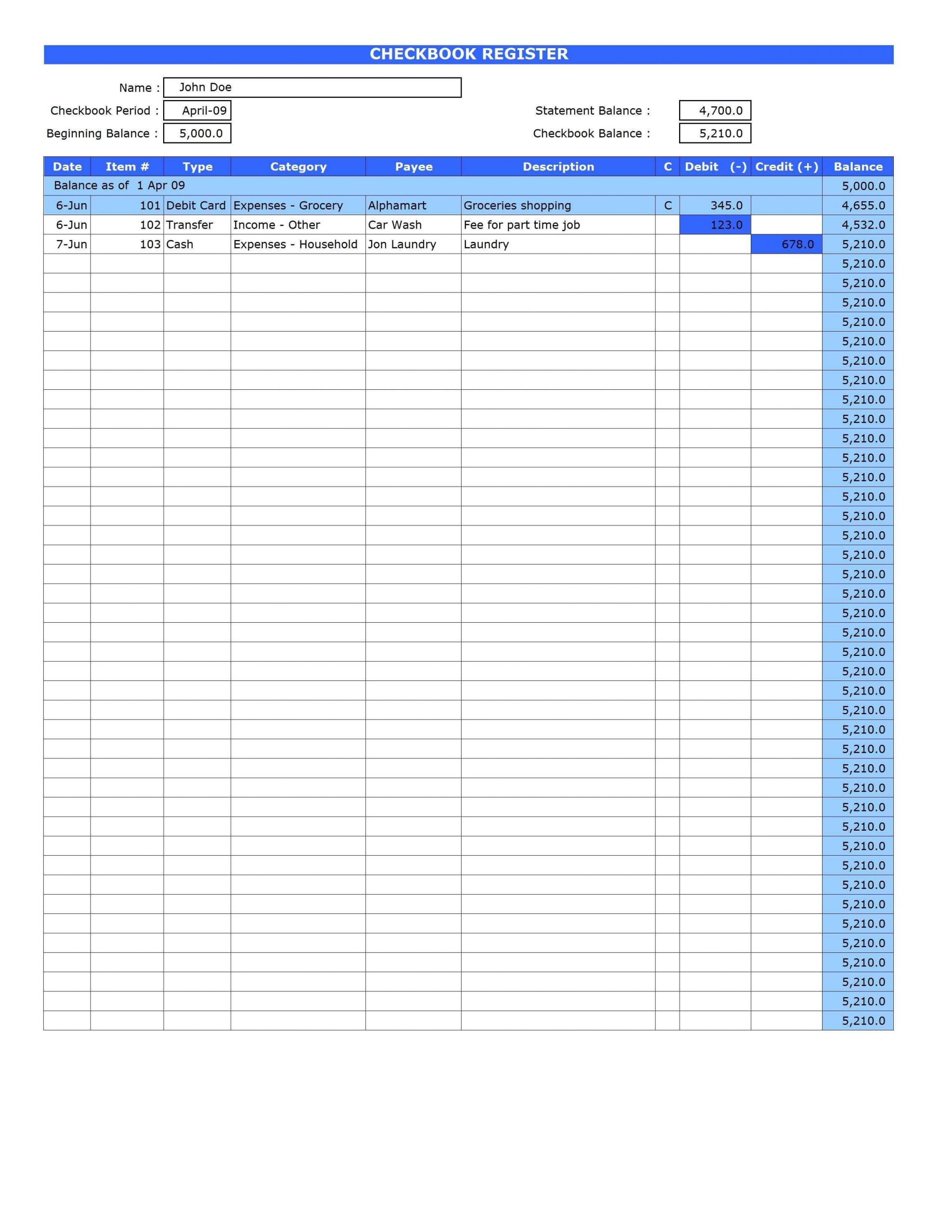 Excel Checkbook Register Budget Worksheet Excel Checkbook Register Template Re Mended Free Checkbook