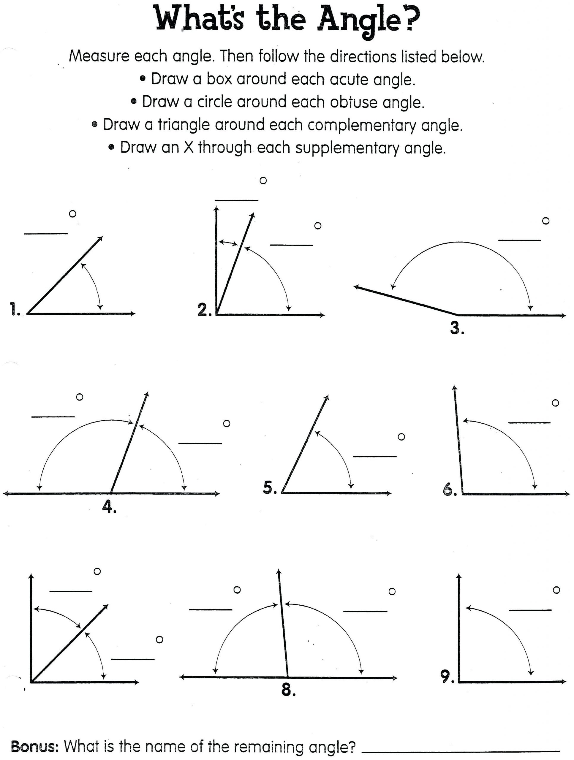 Finding Angle Measures Worksheet Angle Measurement Worksheet Angle Worksheets Angle