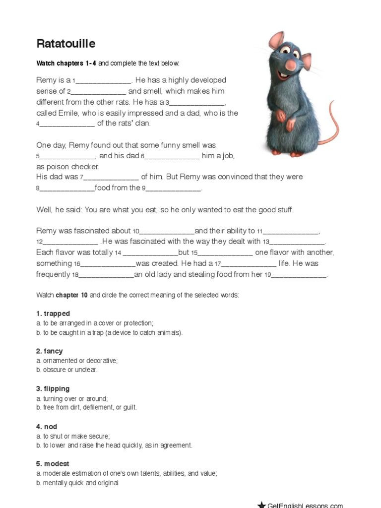 Food Inc Movie Worksheet Answers Image Result for Ratatouille Movie Worksheet Answer Key