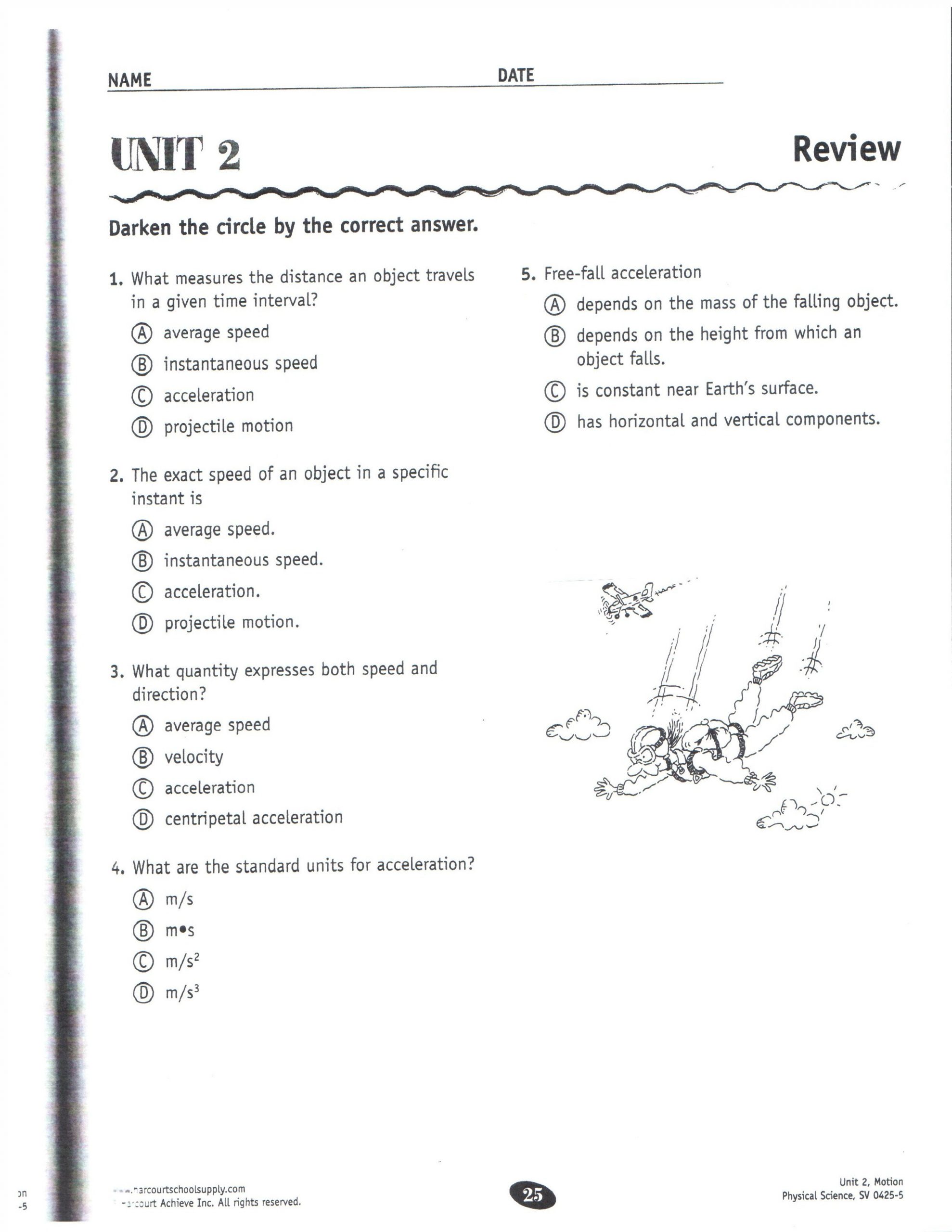 Forces and Motion Worksheet 34 Physical Science Motion and forces Worksheet Answers