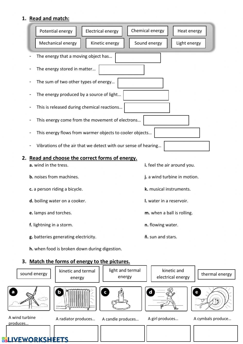 Forms Of Energy Worksheet Answers forms Of Energy Interactive Worksheet