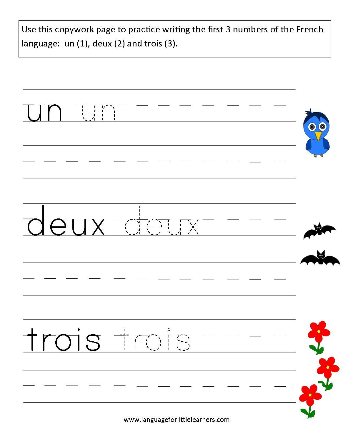 French Worksheet for Kids Language for Little Learners November 2011