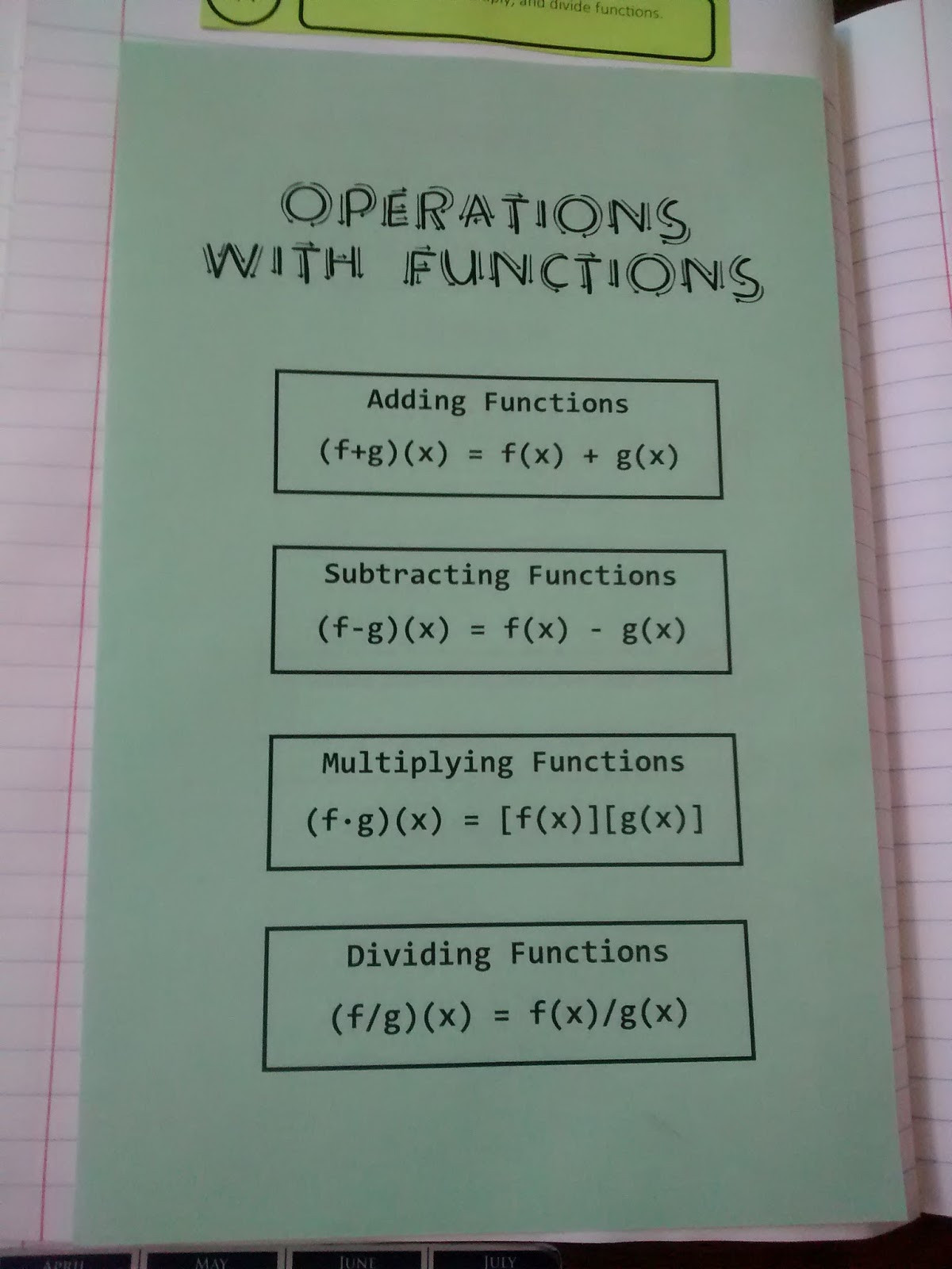 Function Operations and Composition Worksheet Math = Love Operations with Functions Notes and Practice