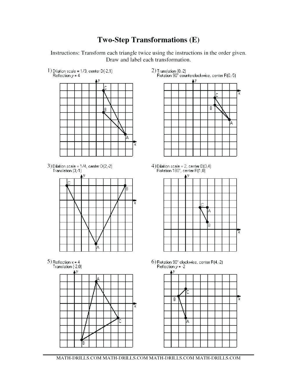 Geometry Transformation Composition Worksheet Answers Geometry Transformation Position Worksheet Answers