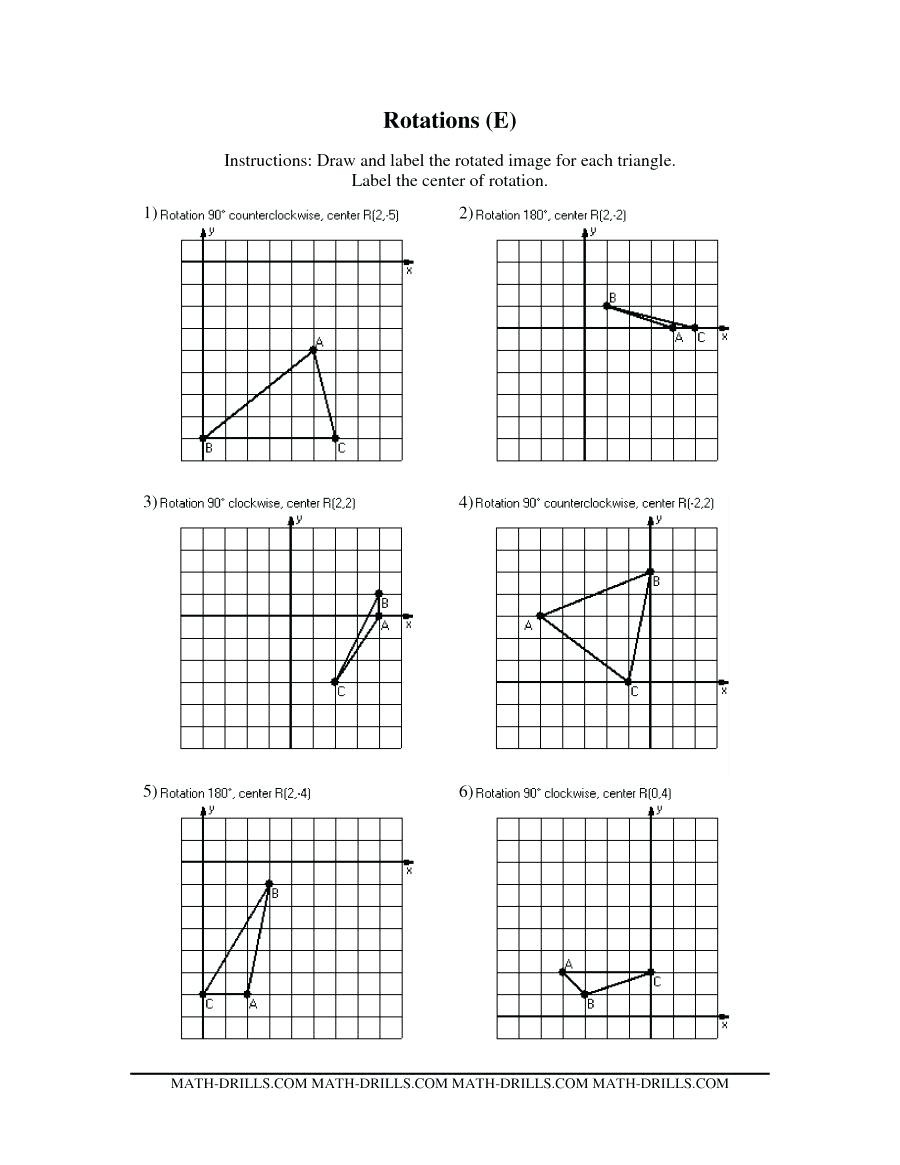 Geometry Transformations Worksheet Answers