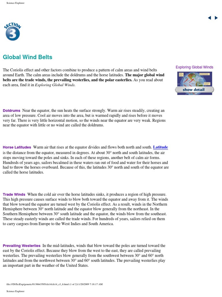 Global Wind Patterns Worksheet Global Wind Reading Wound atmospheric Circulation