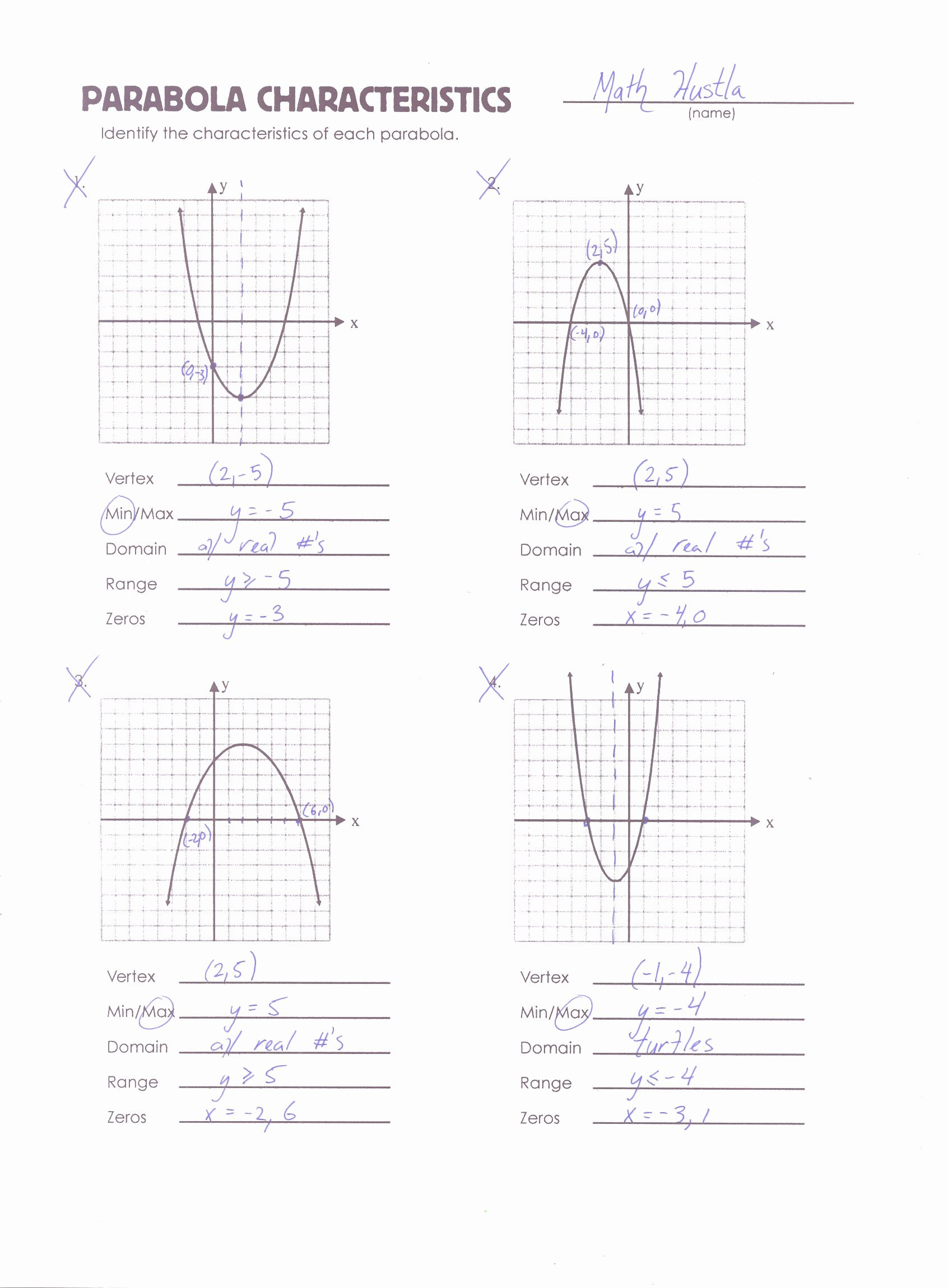 Graphing Quadratic Functions Worksheet Graphing Quadratic Equations In Standard form Worksheet Pdf