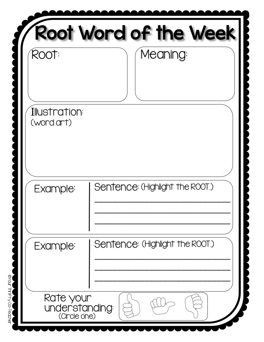 Greek and Latin Roots Worksheet Root Of the Week to Expand Vocabulary Your Thrifty Co Teacher
