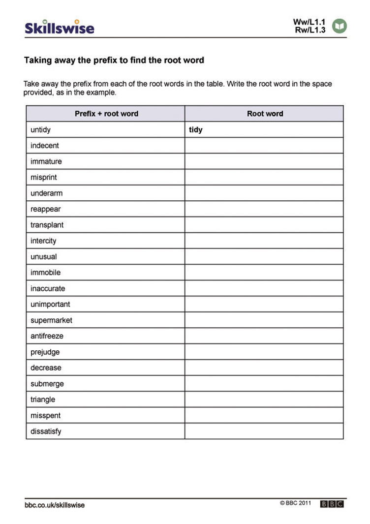 Greek and Latin Roots Worksheet Worksheet Root Words