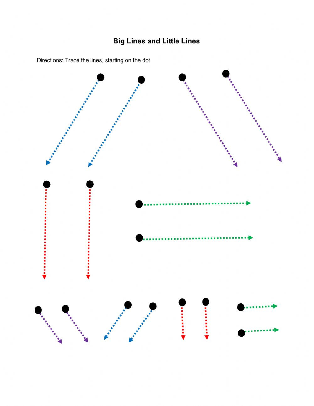 Horizontal and Vertical Lines Worksheet Trace Big Little Lines Interactive Worksheet