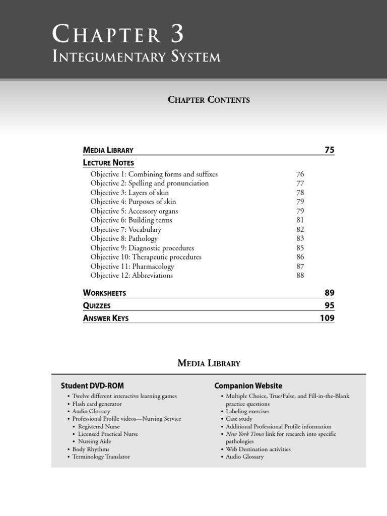 Integumentary System Worksheet Answers Integumentary System Cutaneous Conditions