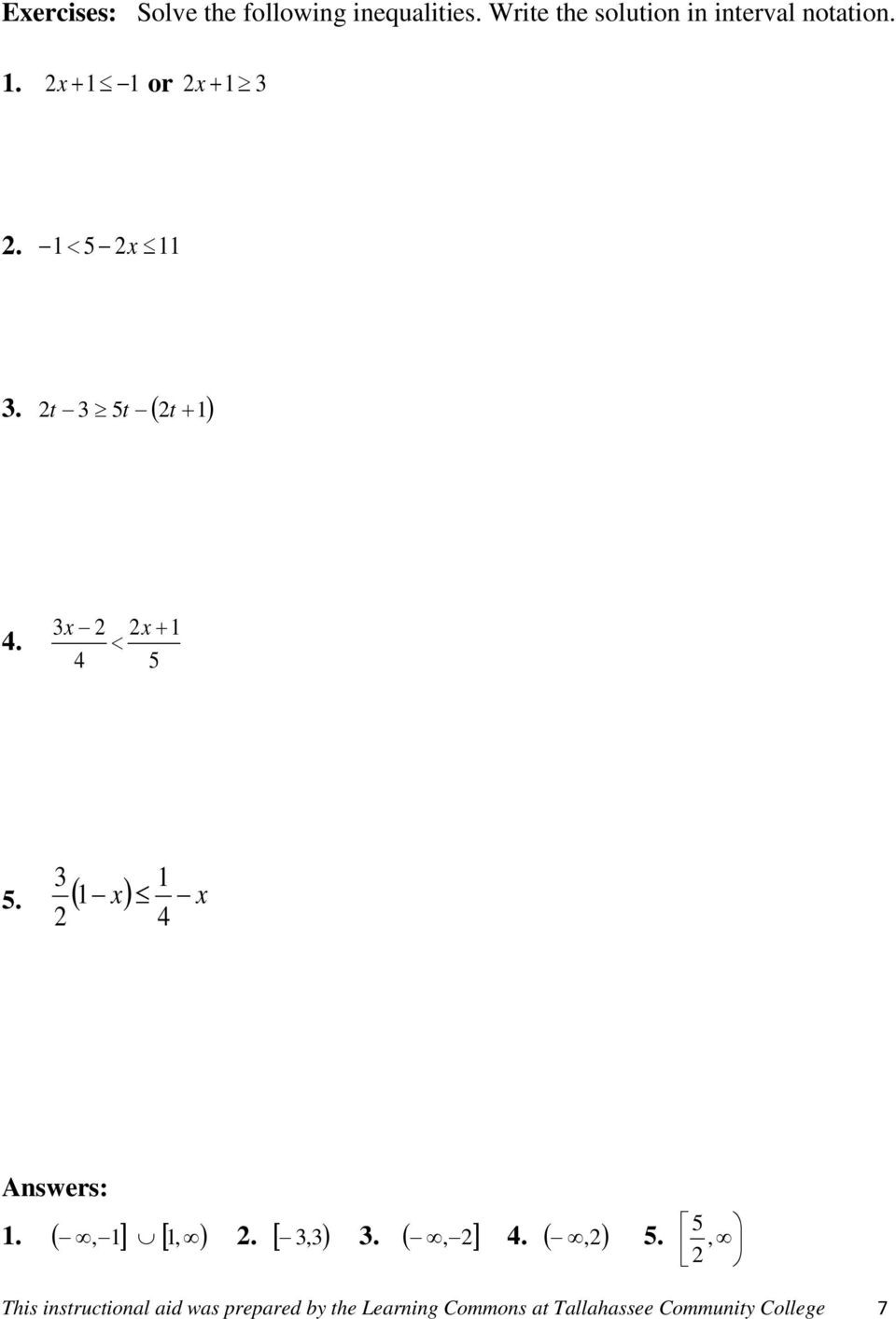 Interval Notation Worksheet with Answers 7 solving Linear Inequalities and Pound Inequalities