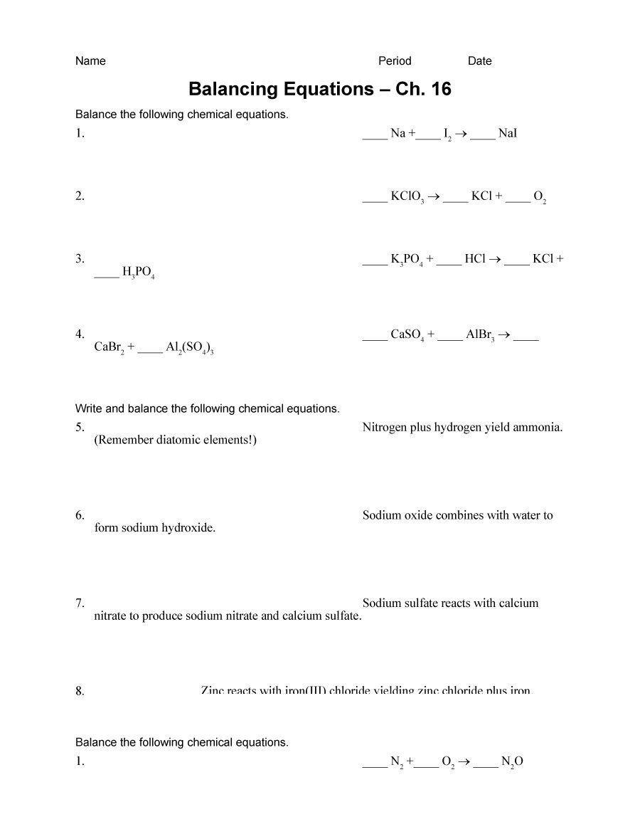 Inverse Functions Worksheet with Answers 33 Clever Balancing Chemical Equations Worksheet Design