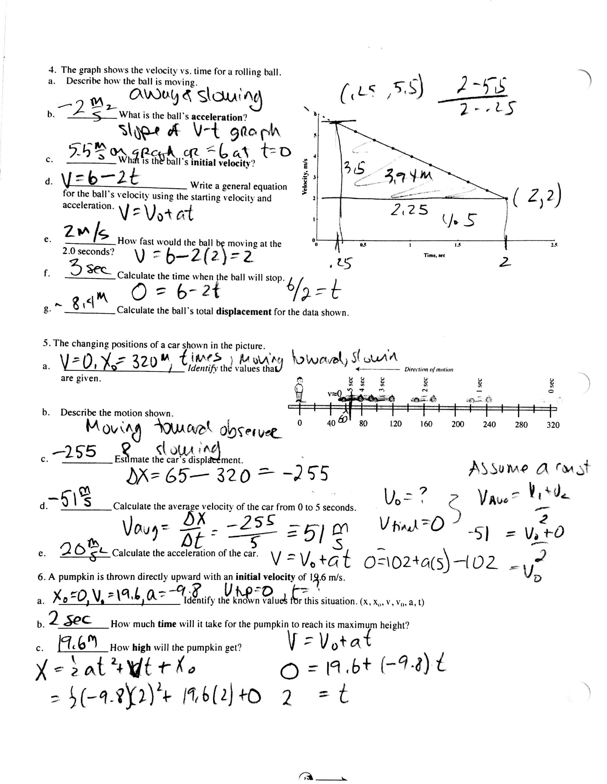 Kinematics Practice Problems Worksheet 28 Kinematic Equations Worksheet Answers Worksheet