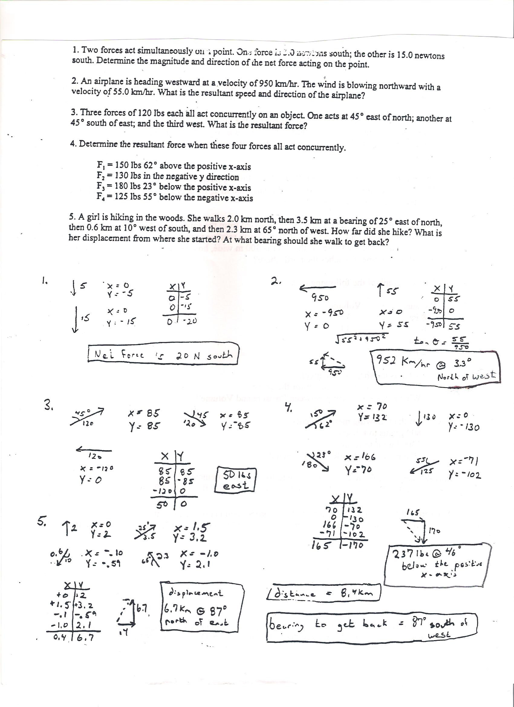 Kinematics Worksheet with Answers Kinematics Worksheet 1 Answers Worksheet List