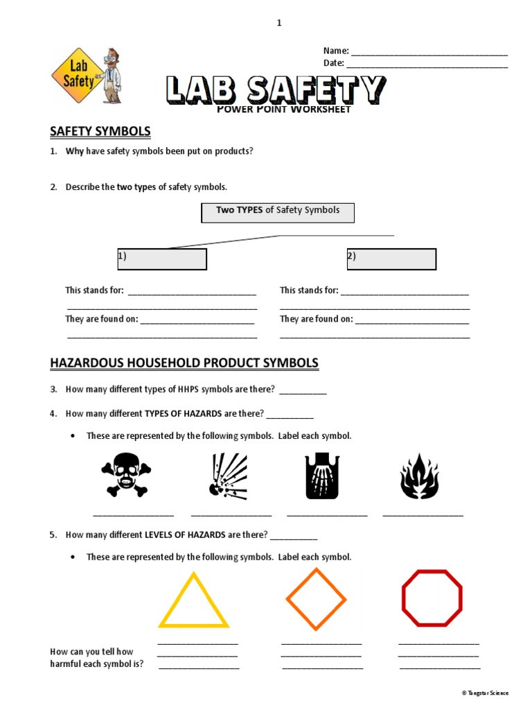 Lab Safety Symbols Worksheet 15 Lab Safety Powerpoint Worksheet