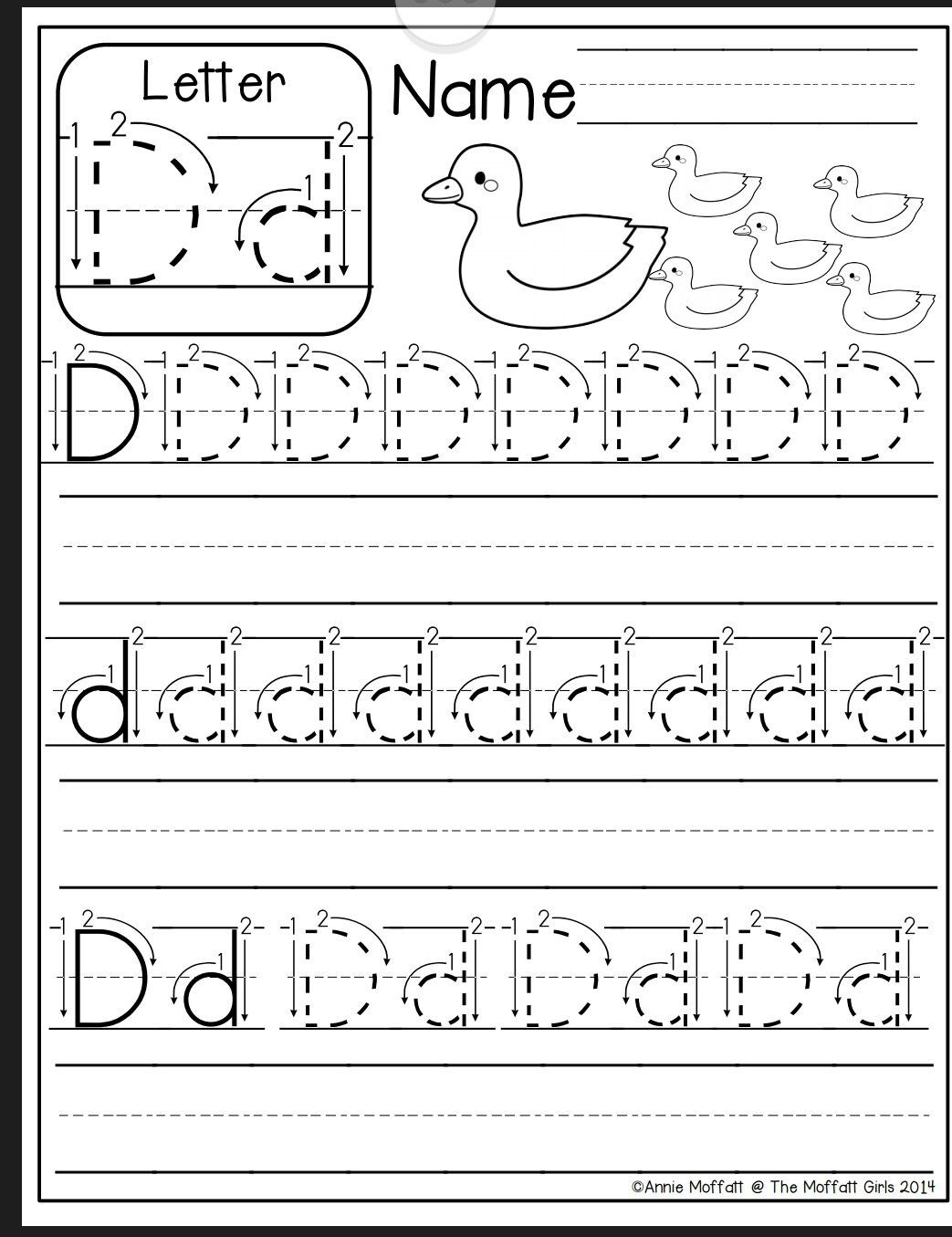Letter D Worksheet for Preschool Letter D Worksheer