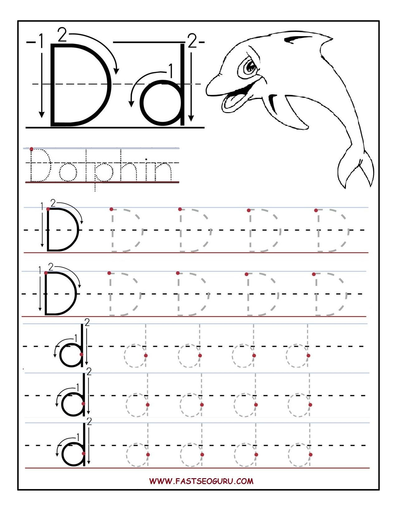 Letter D Worksheet for Preschool Preschool Alphabet Worksheets Printables Printable Letter A