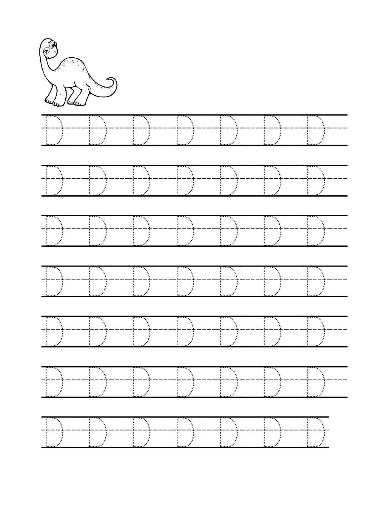 Letter D Worksheet for Preschool Tracing Letter D Worksheets for Preschool