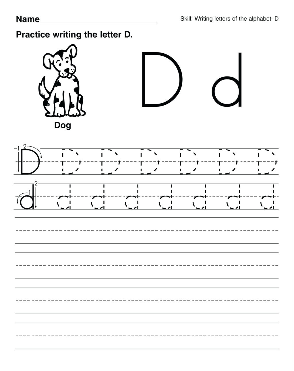 Letter D Worksheet for Preschool Worksheet astonishingorksheets for Preschool Free