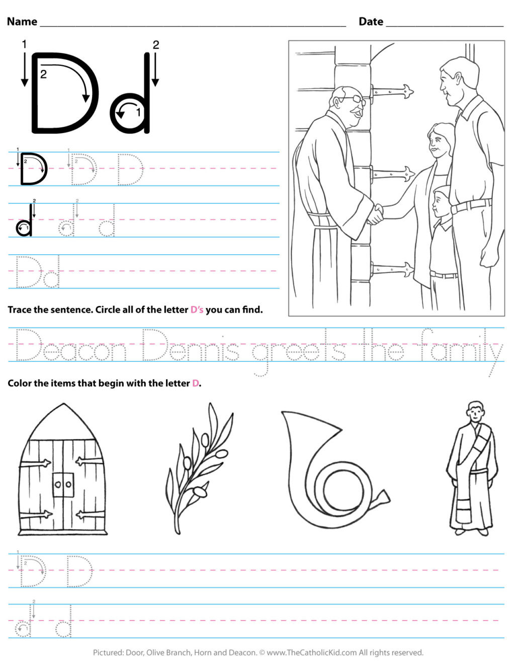 Letter D Worksheet for Preschool Worksheet Writing Letter Worksheets for Kindergarten Free