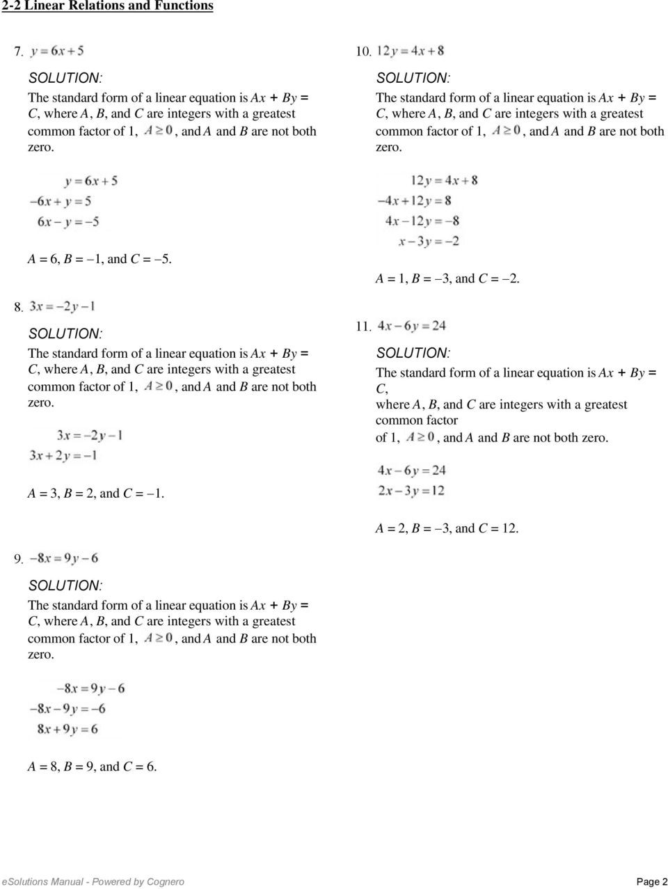 Linear Functions Word Problems Worksheet 2 2 Linear Relations and Functions so the Function is