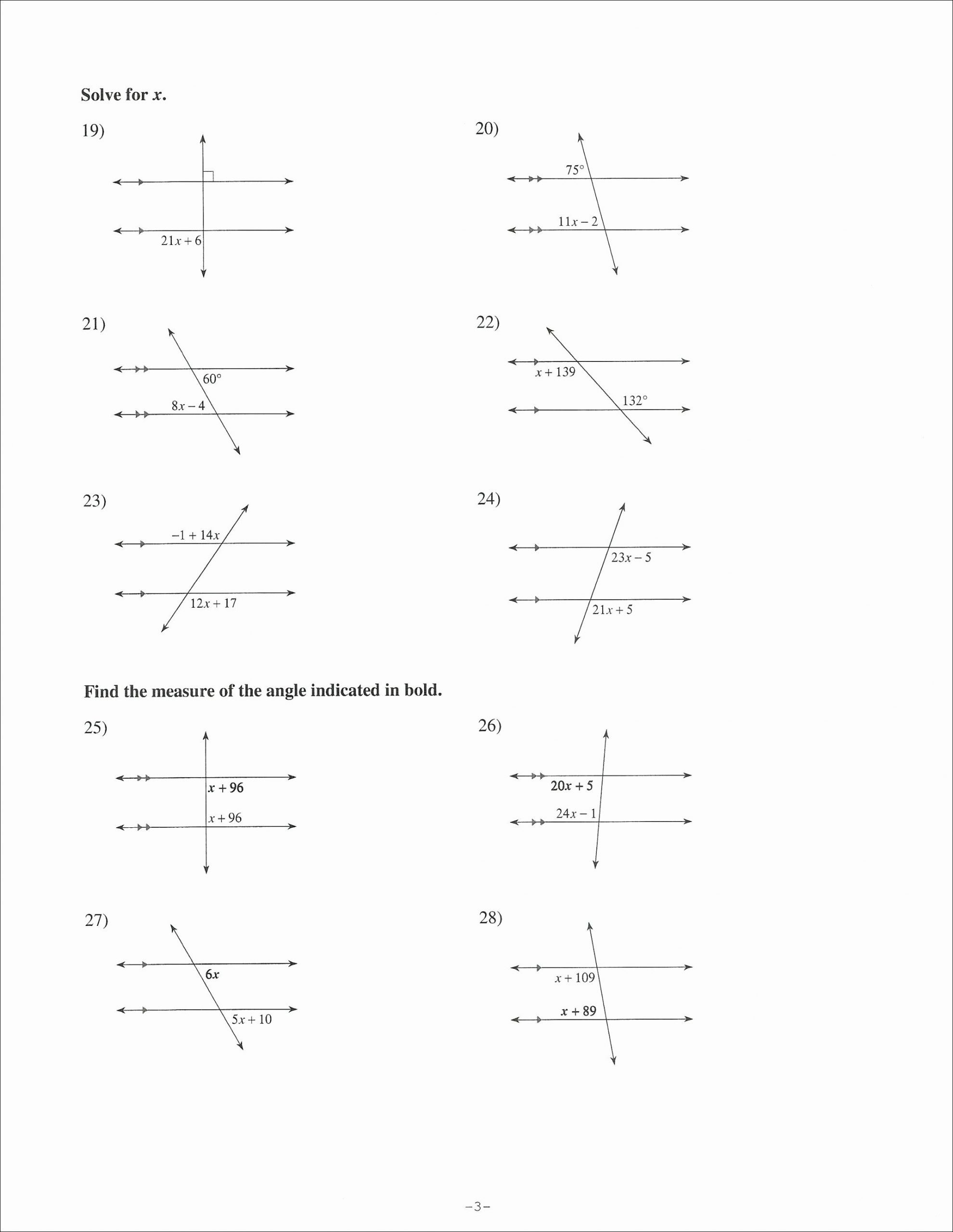Lines and Angles Worksheet Parallel Lines Angles and Transversals Map Worksheet