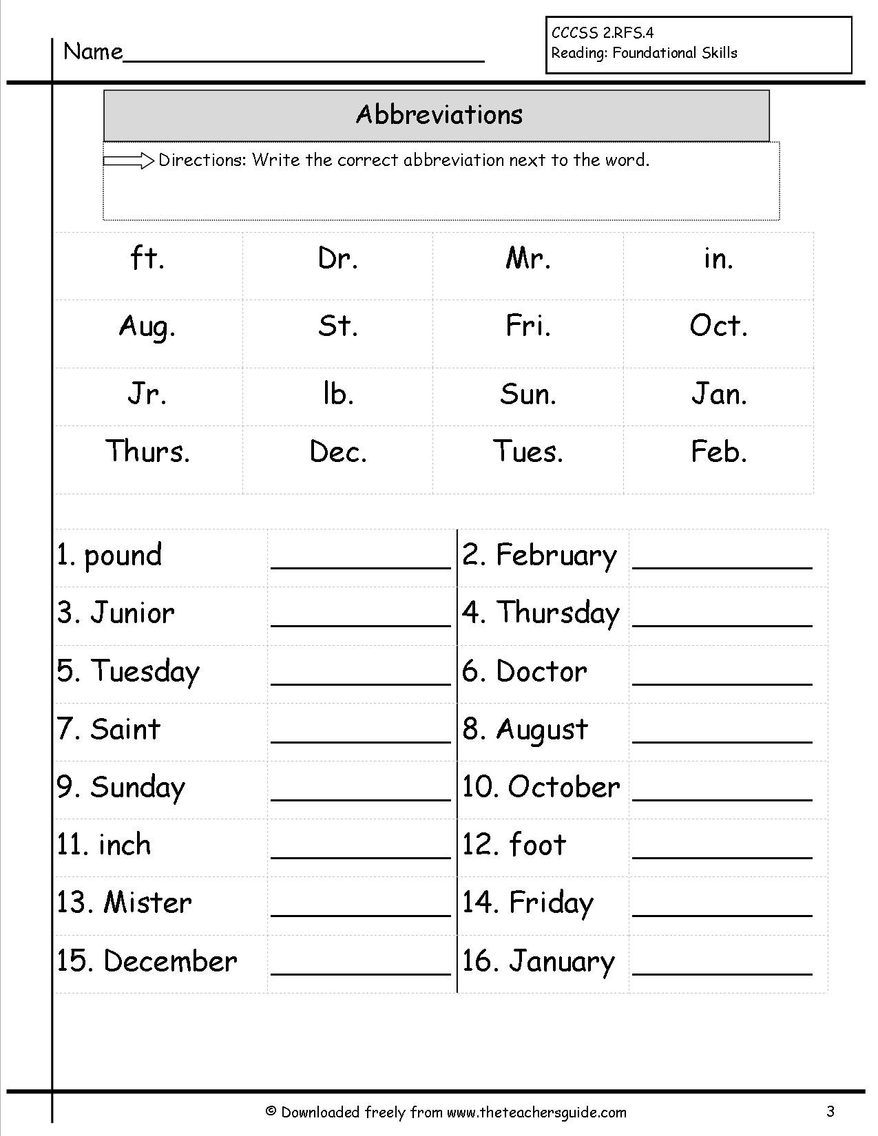 Medical Terminology Abbreviations Worksheet Abbreviation Worksheet for Nursing