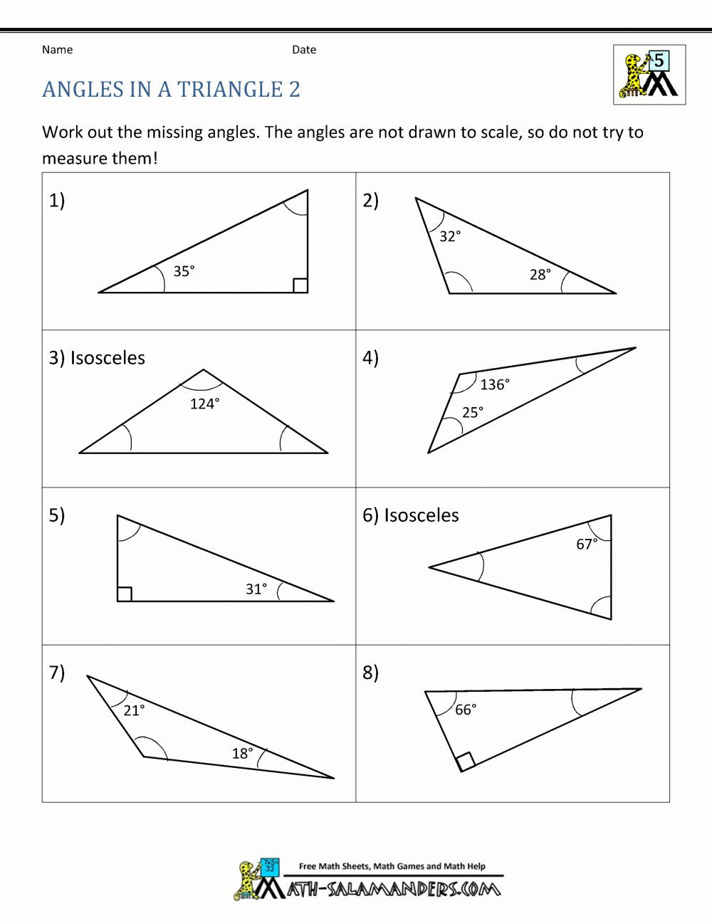 Midsegment Of A Triangle Worksheet 50 Finding Missing Angles Worksheet In 2020
