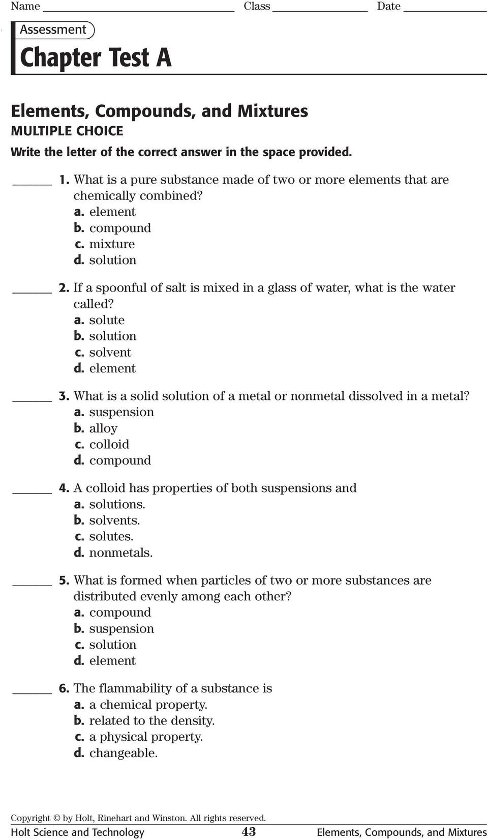 Mixtures and solutions Worksheet Answers Elements and Pounds Worksheet 8th Grade