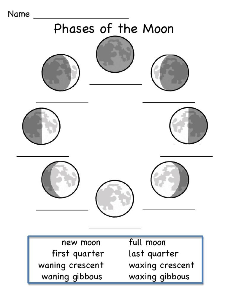 Moon Phases Worksheet Pdf This is A Worksheet to Show the Phases Of the Moon