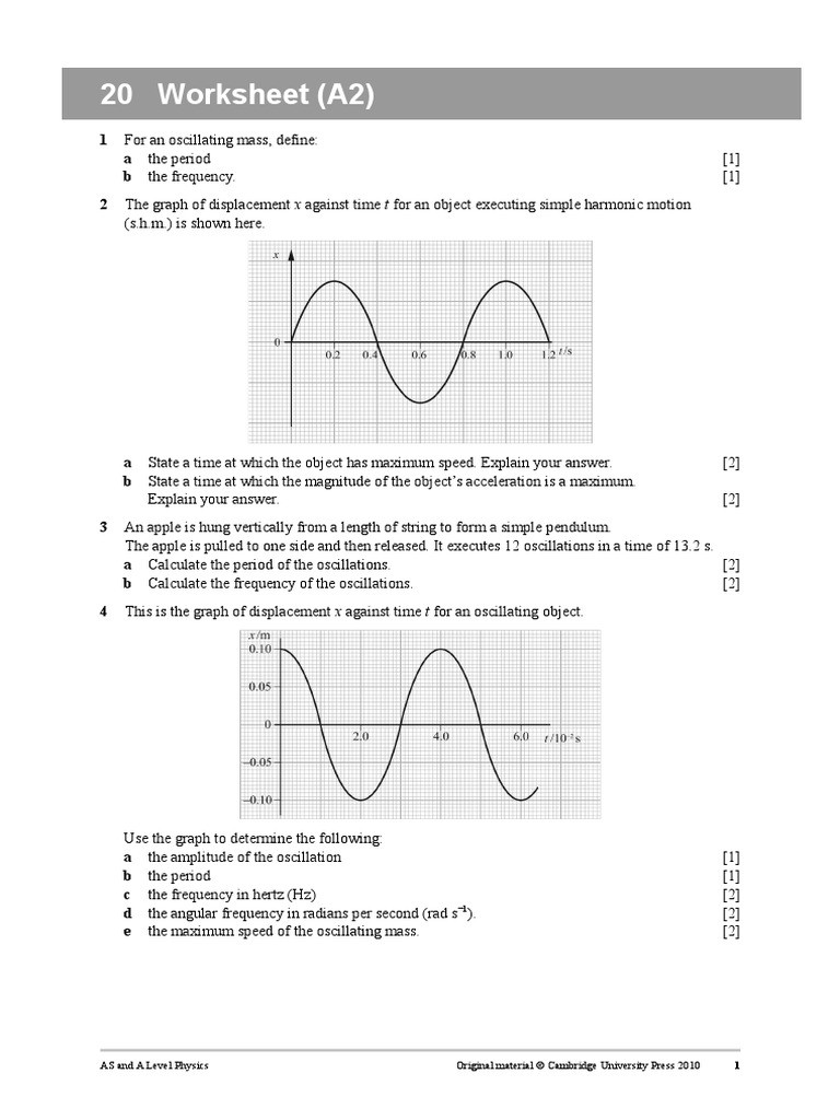 Motion Graphs Physics Worksheet Worksheet 20c Physical Quantities